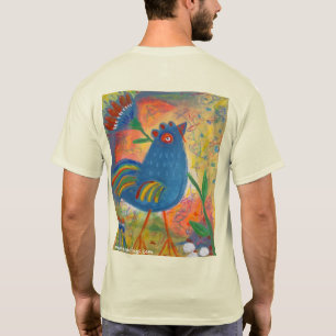 T-shirt poulet et fleurs