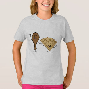 T-shirt Poulet et gaufres américains et cuisine du sud