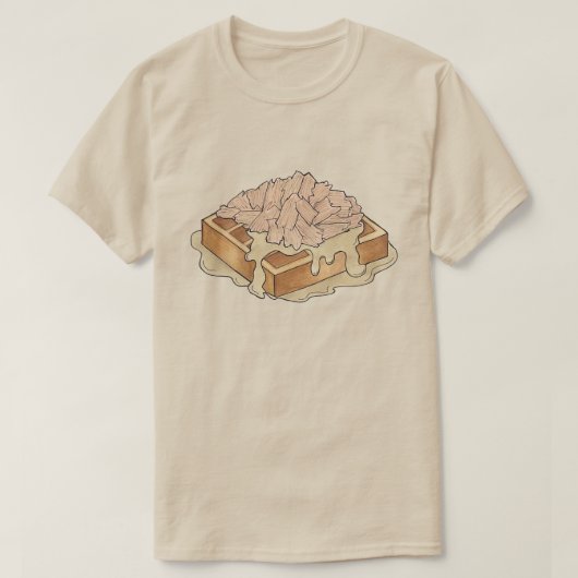 T-shirt Poulet et gaufres Pennsylvanie Dutch Amish Food (Design devant)