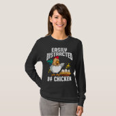 T-shirt Poulet facilement distrait (Devant entier)