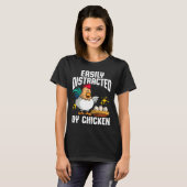 T-shirt Poulet facilement distrait (Devant entier)