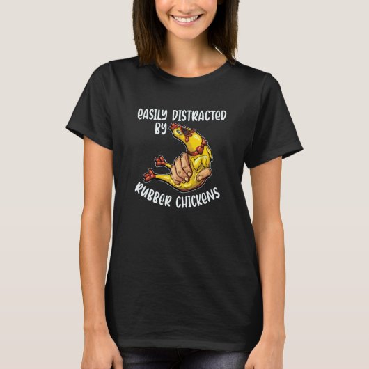 T-shirt Poulet facilement distrait oiseau cool (Devant)