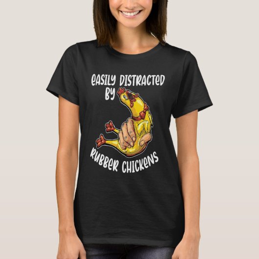 T-shirt Poulet facilement distrait oiseau cool (Devant)