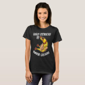 T-shirt Poulet facilement distrait oiseau cool (Devant entier)