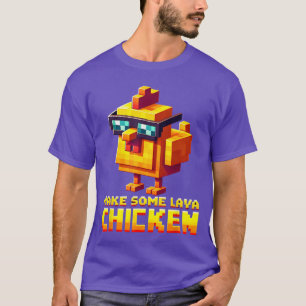 T-shirt Poulet fait de l'art Piel drôle jeu humour mème f