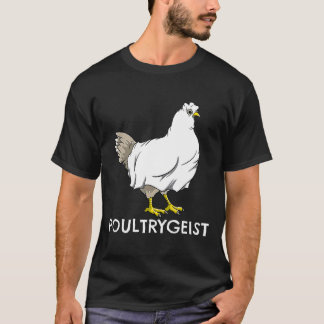 T-shirt Poulet Fantôme Poultrygeist Pun Poulette Fermière