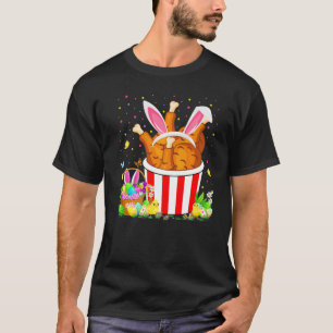 T-shirt Poulet frit Chasse aux oeufs de Pâques Lapin de po