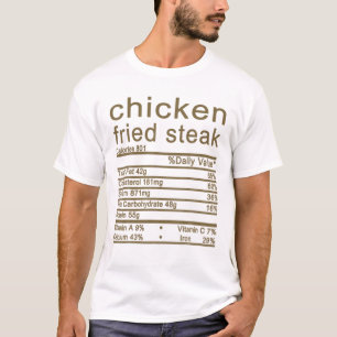 T-shirt Poulet Frit Steak Nutrition Facts Étiquette Thanks