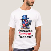 T-shirt Poulet funky en Casquette élégant (Devant)