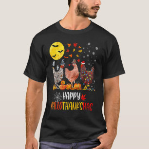 T-shirt Poulet Halloween Joyeux HalloThanksMas Automne Que