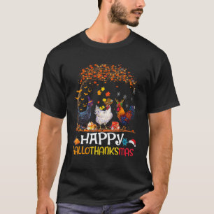 T-shirt Poulet Halloween Joyeux HalloThanksMas Automne Que