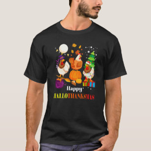 T-shirt Poulet Halloween Joyeux HalloThanksMas Automne Que