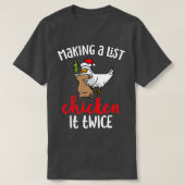 T-shirt Poulet Il Deux Fois Drôle Design de Noël Poulet (Design devant)