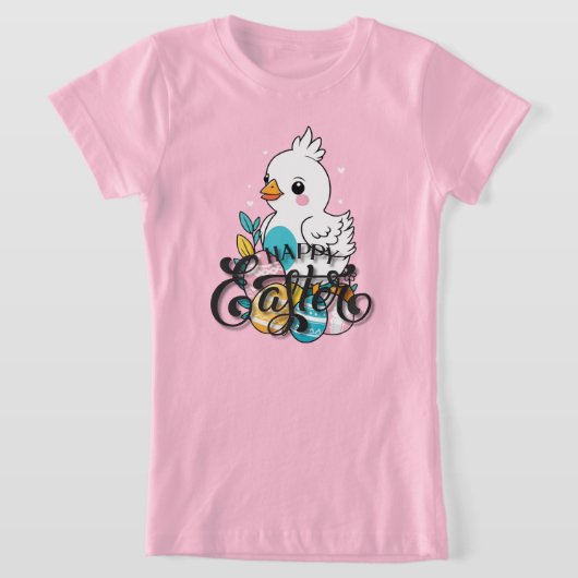 T-Shirt Poulet Joyeuses Pâques (Poser)