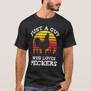 T-shirt Poulet Juste Un Mec Qui Aime Les Bêcheurs Ferme A