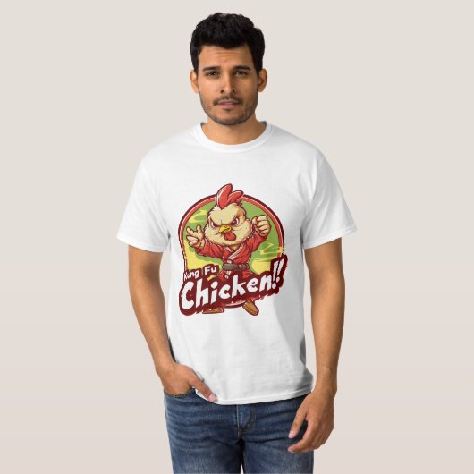 T-shirt Poulet Kung Fu ! ! Kung Fu Pose (Devant entier)