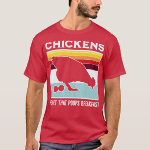 T-shirt Poulet L'Animal Qui Poops Petit Déjeuner Amusant A