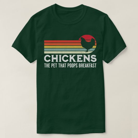 T-shirt Poulet L'Animal Qui Poops Petit Déjeuner Amusant A (Design devant)
