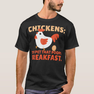 T-shirt Poulet Le Animal Qui Poops Petit Déjeuner Poulet