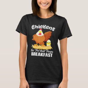 T-shirt Poulet Le Animal Qui Poops Petit Jardin Loin