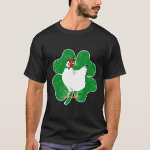 T-shirt Poulet Leprechaun Irlandais Shamrockin Fête de la