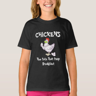 T-shirt Poulet Les Animaux Qui Poop Breakfast