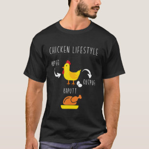 T-shirt Poulet Lifestyle Entrées Oeufs Sortie Poulet rôti