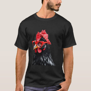 T-shirt Poulet lunettes mignon maman drôle fête des mères