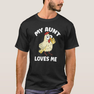 T-shirt Poulet Ma tante m'aime pour neveu et nièce 3