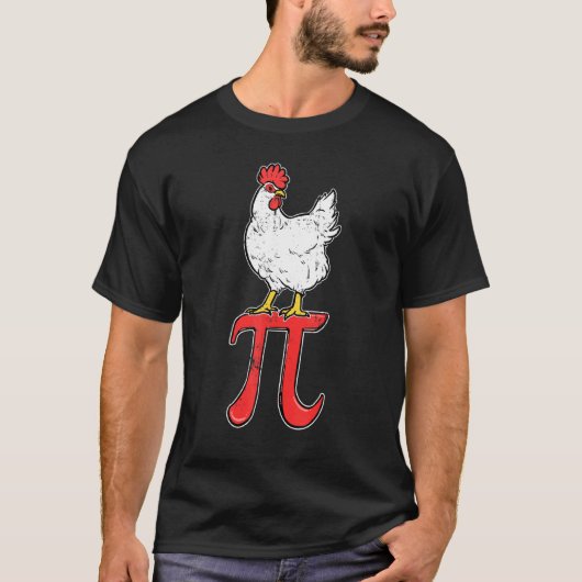 T-shirt Poulet Math Pi Vintage (Devant)