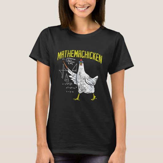 T-shirt Poulet Mathemachicken Nerd de maths Prof de maths (Devant)