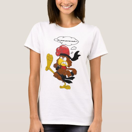 T-shirt Poulet "Me casse pas les oeufs !" (Devant)