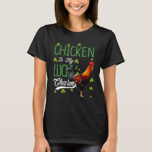 T-shirt Poulet Mon chien est mon porte-bonheur
