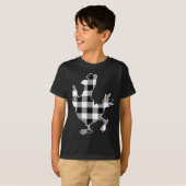T-shirt Poulet Noir &amp; Bison blanc Plaid Merry Chri (Devant entier)