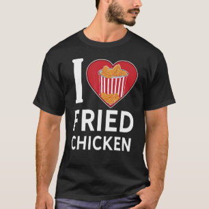 T-shirt Poulet Nugget I Love Frit Poulet Nugget Fast Fo