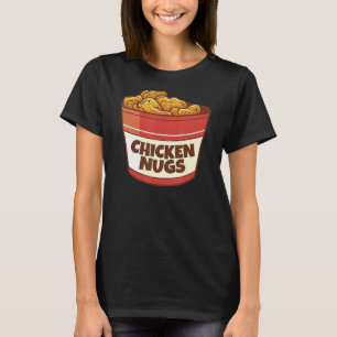 T-shirt Poulet Nugget I Love Frit Poulet Nugget Fast Fo