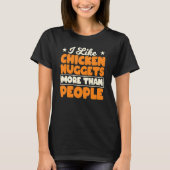 T-shirt Poulet Nugget I Love Frit Poulet Nugget Fast Fo (Devant)