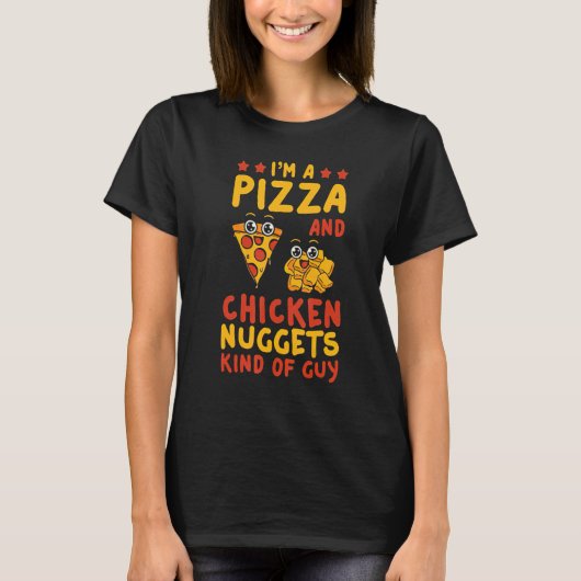 T-shirt Poulet Nugget I Love Frit Poulet Nugget Fast Fo (Devant)
