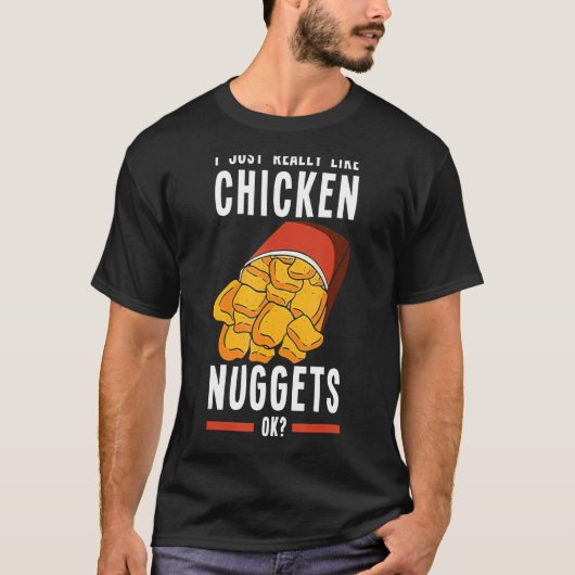T-shirt Poulet Nugget I Love Frit Poulet Nugget Fast Fo (Devant)