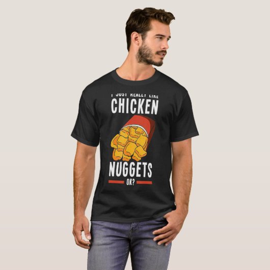 T-shirt Poulet Nugget I Love Frit Poulet Nugget Fast Fo (Devant entier)