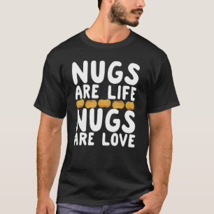 T-shirt Poulet Nugget I Love Frit Poulet Nugget Fast Fo