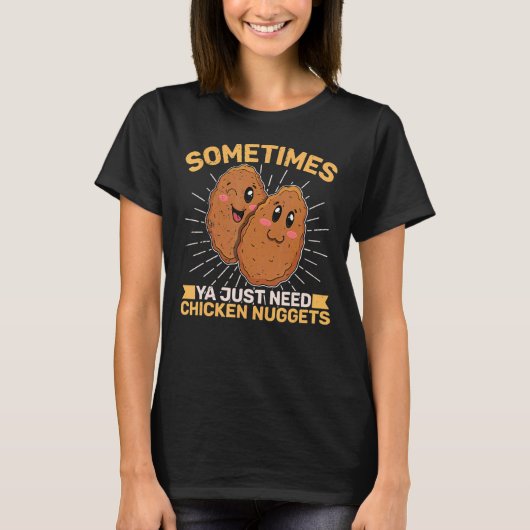 T-shirt Poulet Nuggets Restauration rapide Recette 18 (Devant)