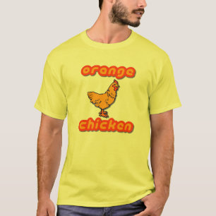 T-shirt poulet orange