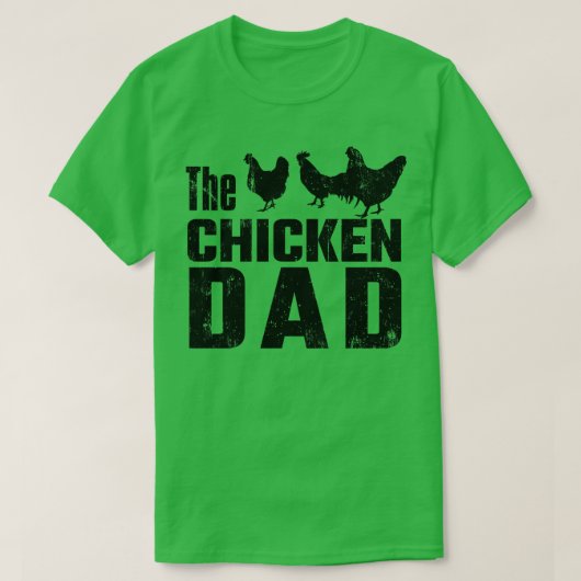 T-shirt Poulet papa Fermier Poulet Amusant (Design devant)