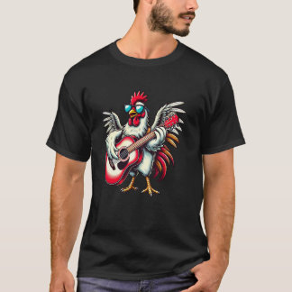 T-shirt Poulet portant des lunettes de soleil jouant de la