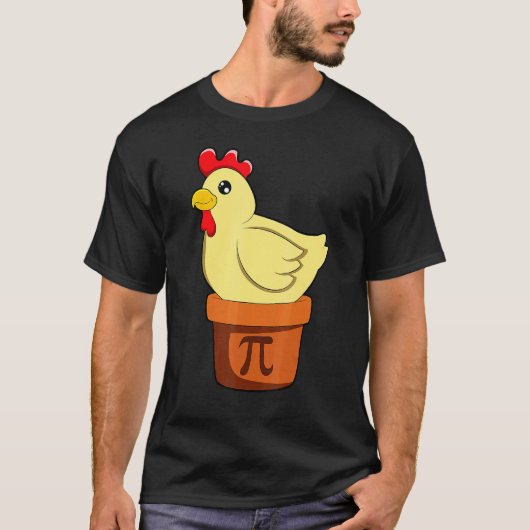 T-shirt Poulet Pot Pi Jour de Mathématiques (Devant)