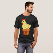 T-shirt Poulet Pot Pi Jour de Mathématiques (Devant entier)