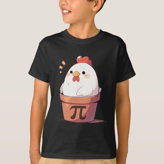 T-shirt Poulet Pot Pi Jour Hommes Femmes Enfants Math Ense (Devant)