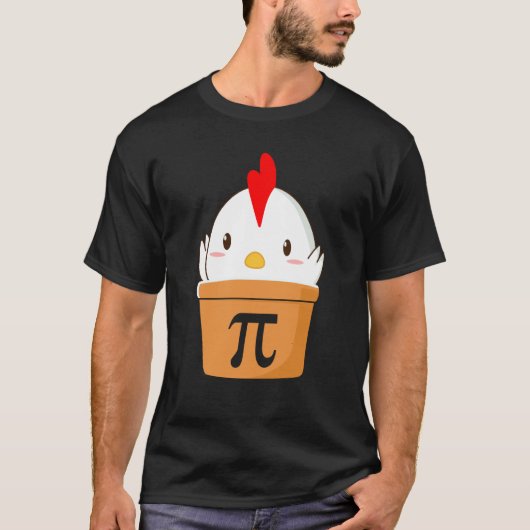 T-shirt Poulet Pot Pi Journee des maths et des sciences (Devant)