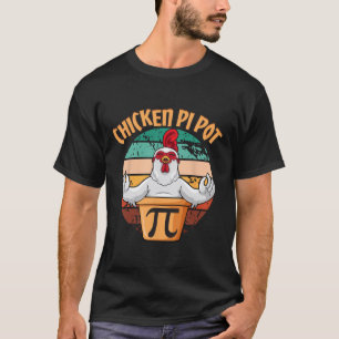 T-shirt Poulet Pot Pi Vêtements Pi Jour Vintage Rétro Math